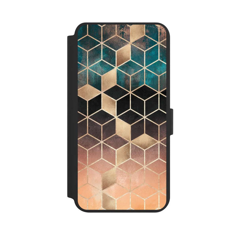 Galaxy S24 + NIVOflip Ombre Traum Würfel Gold Druck