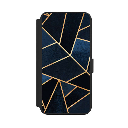 Samsung Galaxy S24+ NIVOflip Navy Stein Golddruck