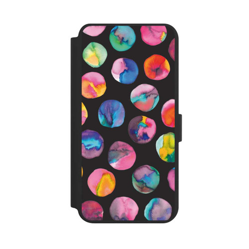 Samsung Galaxy S24+ NIVOflip Colorful Ink Marbles Dots Black