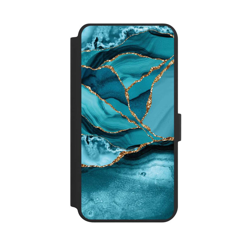 Galaxy S24 + NIVOflip Marbre Bleu Glacier