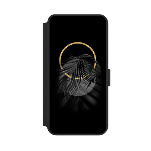 Samsung Galaxy S24+ NIVOflip tropische Blätter schwarz