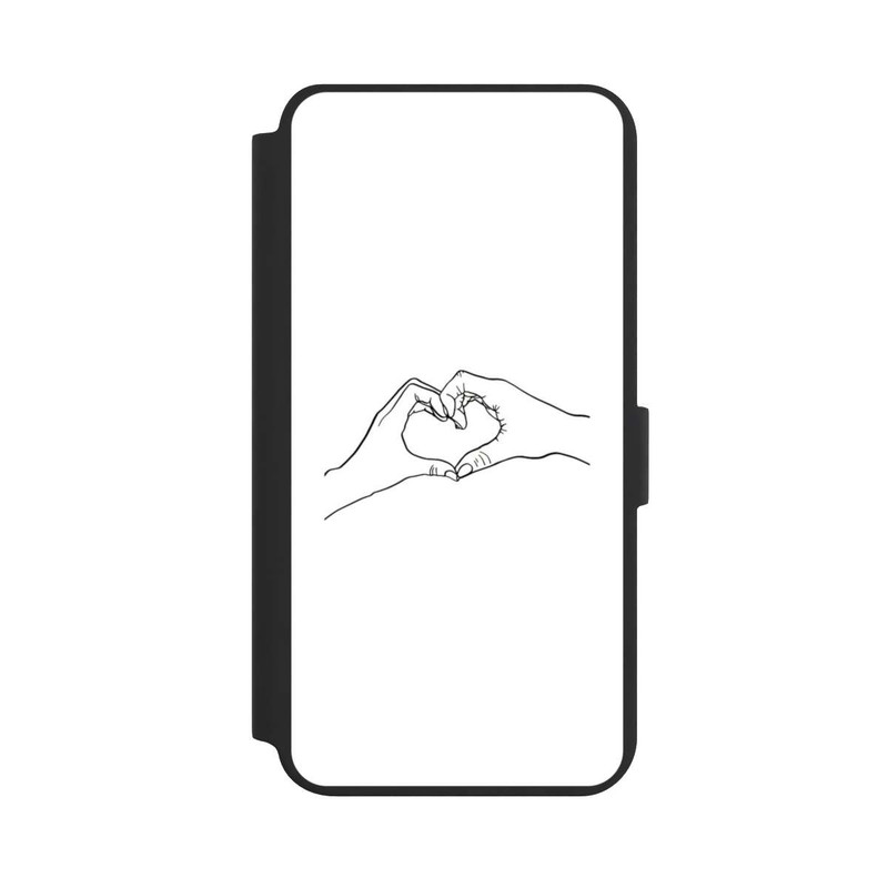 Galaxy S24 + NIVOflip Herz Hände Line Art