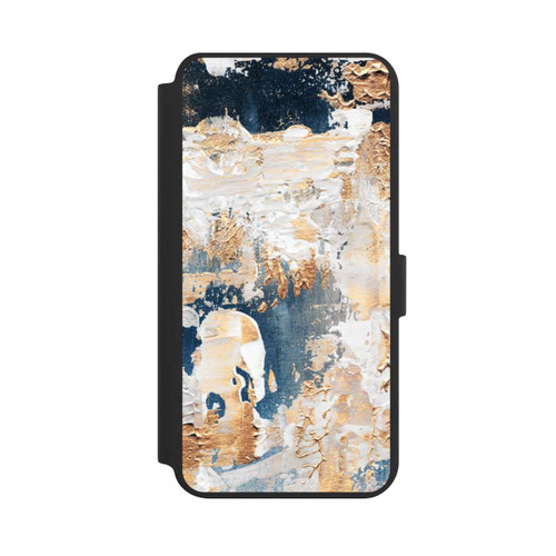 Samsung Galaxy S24+ NIVOflip Abstraktion Blau und Gold