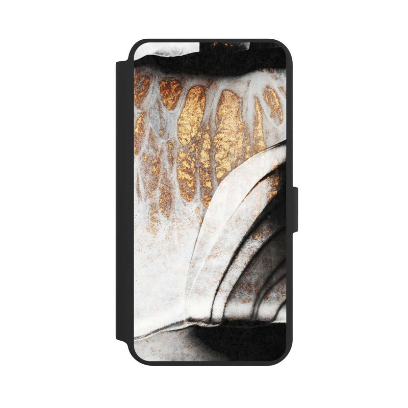 Galaxy S24 + NIVOflip Schwarze und goldene Adern