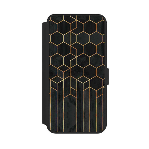 Samsung Galaxy S24+ NIVOflip Hexagones noirs