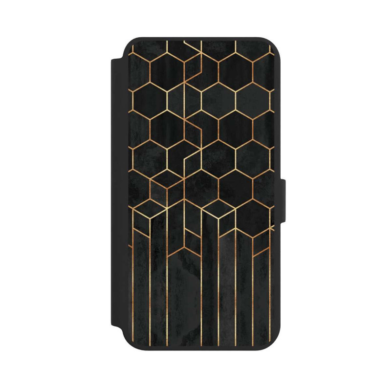 Galaxy S24 + NIVOflip Schwarze Sechsecke