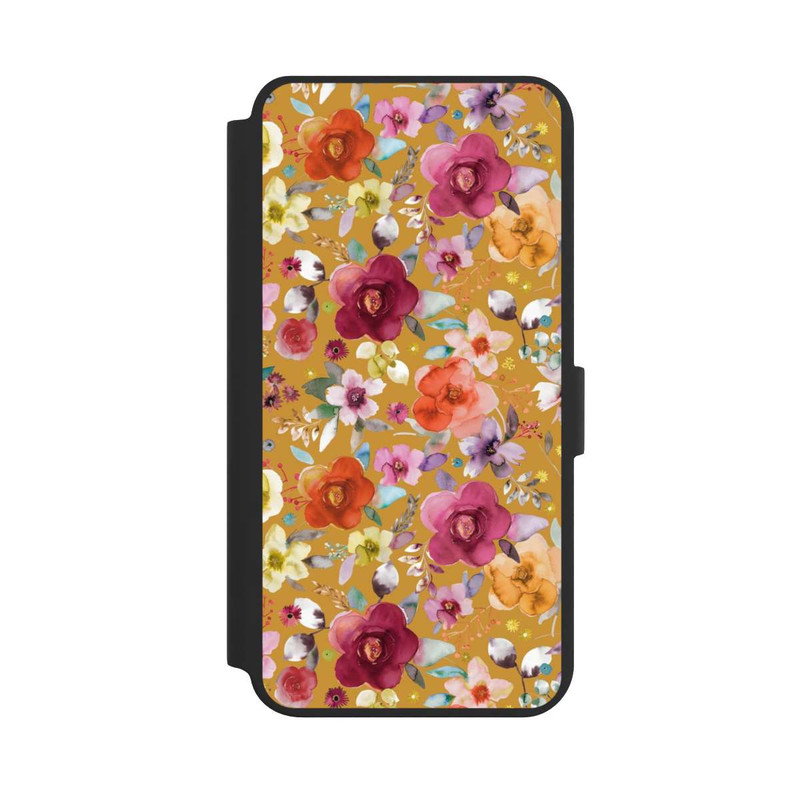 Galaxy S24 + NIVOflip Bouquets de fleurs printanières moutarde