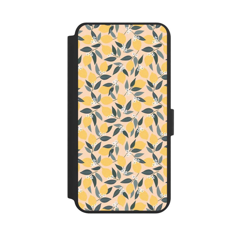 Galaxy S24 + NIVOflip Rosa Zitronen-Muster