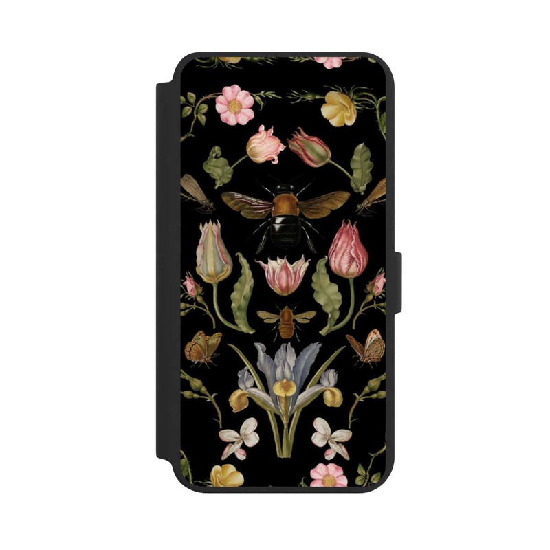 Galaxy S24 + NIVOflip Wildblumen und Biene Schwarz