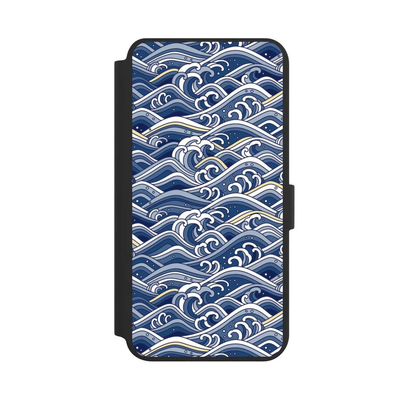 Galaxy S24 + NIVOflip Vagues bleues kanagawa
