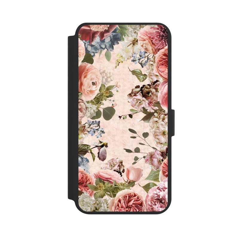 Galaxy S24 + NIVOflip Cadre floral pivoines pastel