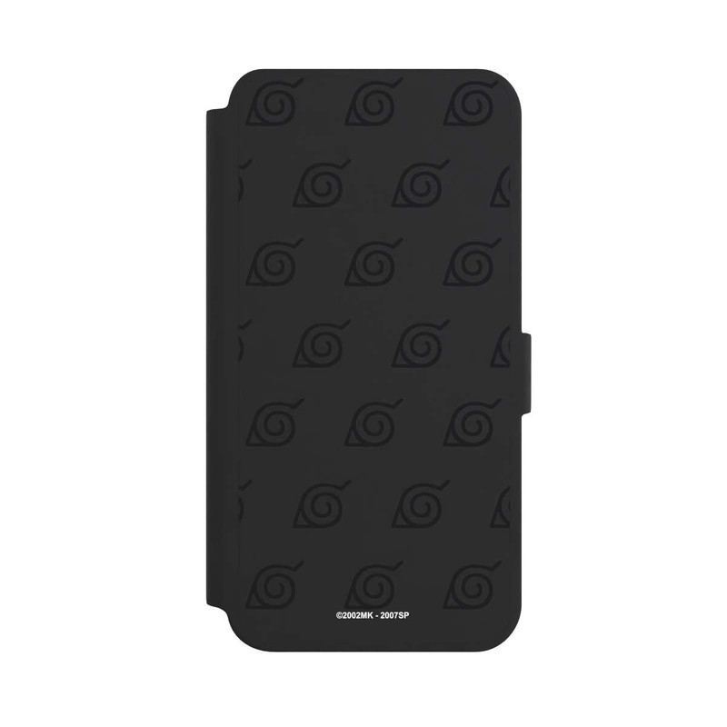 Galaxy S24 + NIVOflip Konoha Pattern Noir sur Fond Transparent