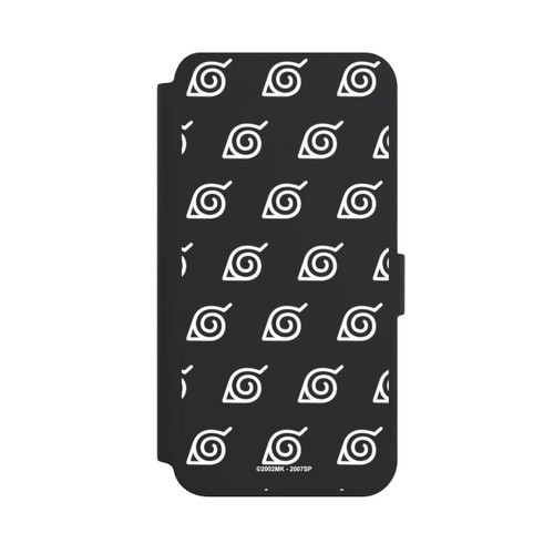 Samsung Galaxy S24+ NIVOflip Weißes Konoha-Muster Transparent