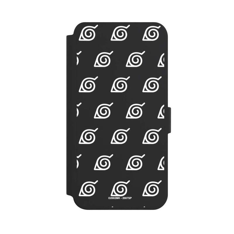 Galaxy S24 + NIVOflip Konoha Pattern Blanc sur Fond Transparent