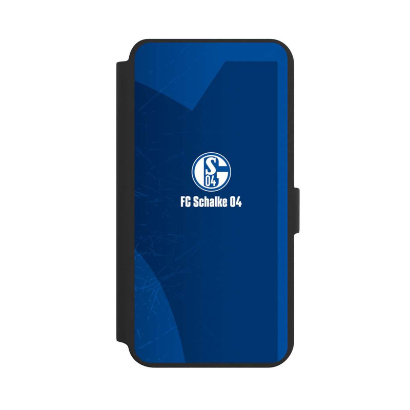 Galaxy S24 + NIVOflip Schalke 04 Blauer Hintergrund Mit Logo