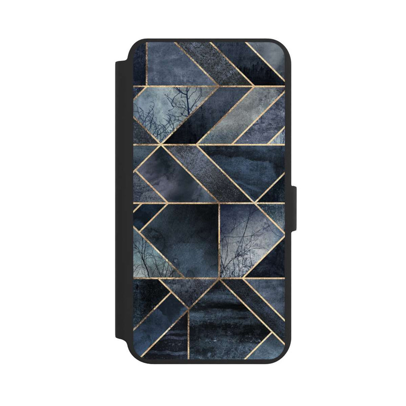 Galaxy S24 + NIVOflip Nature Abstraite Bleu Foncé