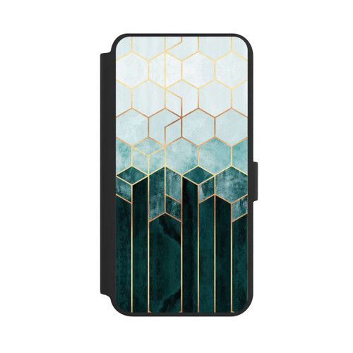 Samsung Galaxy S24+ NIVOflip Blaugrüne Sechsecke