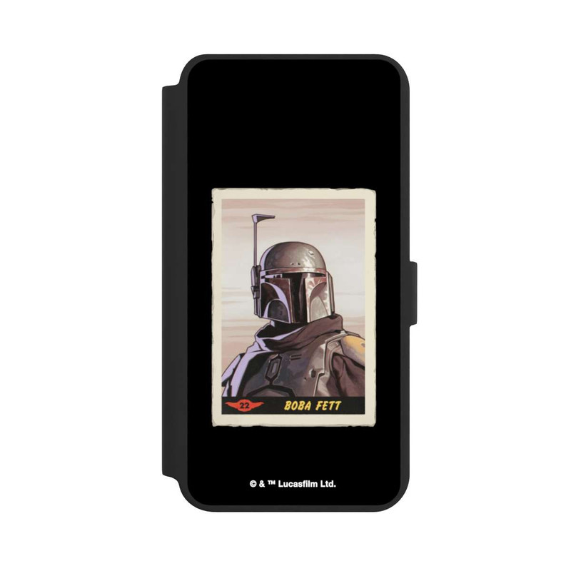 Galaxy S24 + NIVOflip Boba Fett Badges Schwarzer Hintergrund