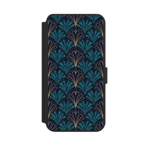 Samsung Galaxy S24+ NIVOflip Art Deco Teal Gold Seamless