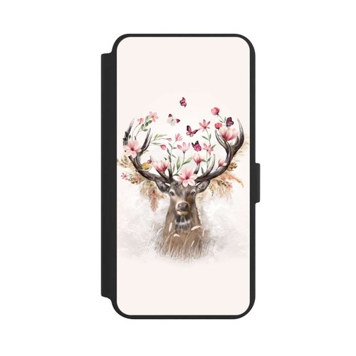 Samsung Galaxy S24+ NIVOflip Hirsch Blumen Geweih