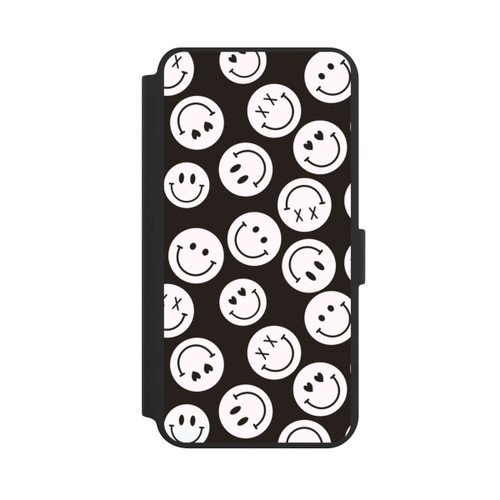 Samsung Galaxy S24+ NIVOflip Smiles Emotes Pattern Black And White