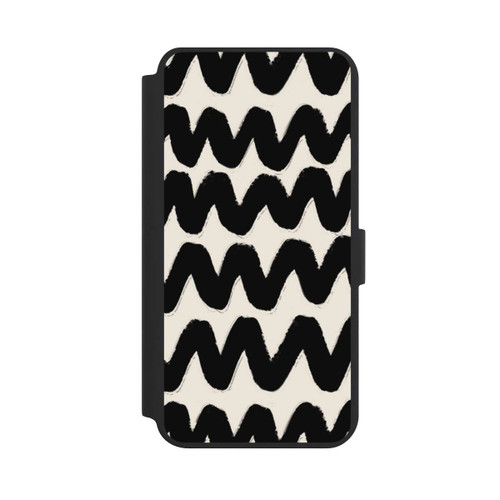 Samsung Galaxy S24+ NIVOflip Vagues Noires Pattern