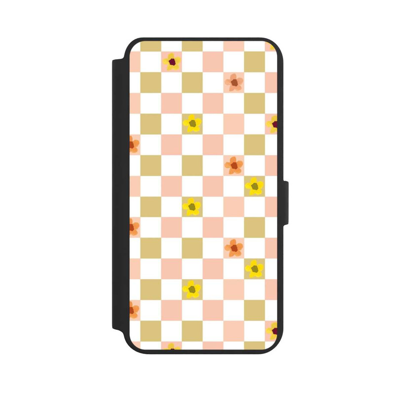 Galaxy S24 + NIVOflip Kariert nostalgische Pastellblumen