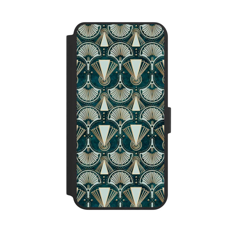 Galaxy S24 + NIVOflip Art Deco Green Pattern