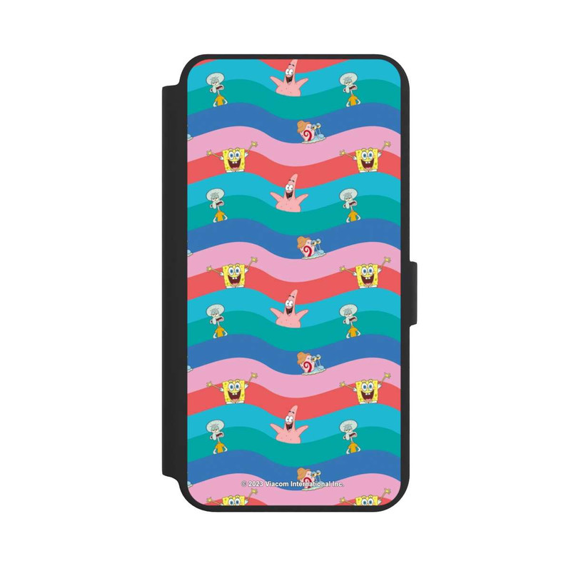 Galaxy S24 + NIVOflip Vagues colorées des amis de Bob l'éponge