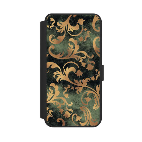 Samsung Galaxy S24+ NIVOflip Damasttapete Dunkelgrün