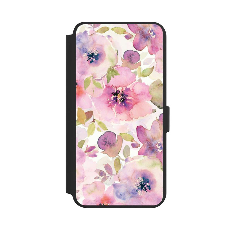 Galaxy S24 + NIVOflip Tapete mit rosa Blumen