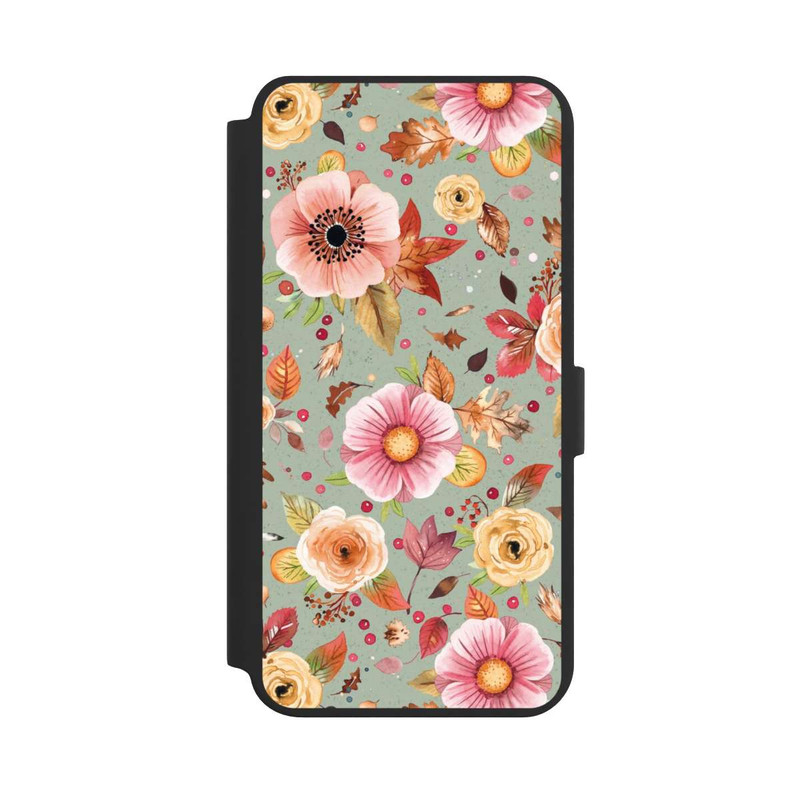 Galaxy S24 + NIVOflip Herbstblumen Weiches Grün