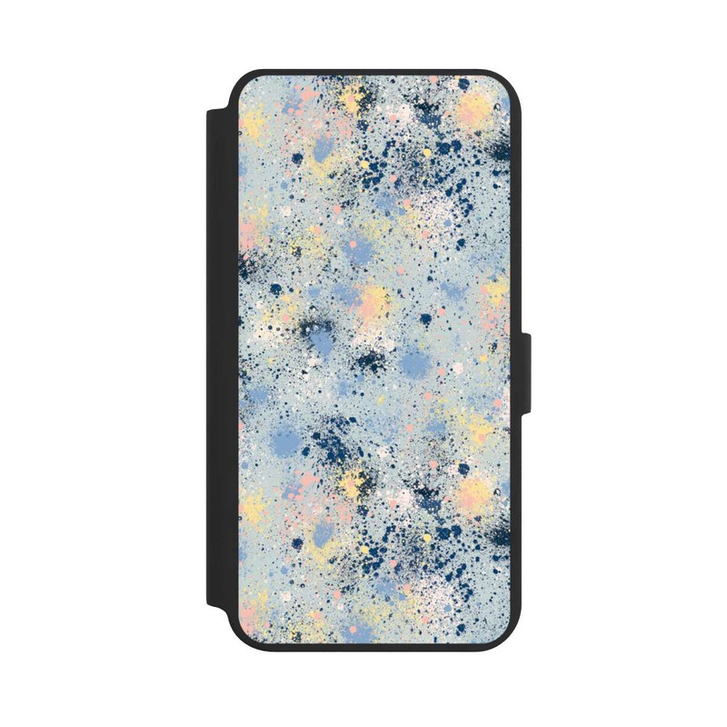 Galaxy S24 + NIVOflip Tintentropfen Staub Textur Blau