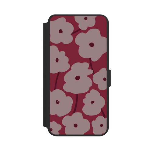 Samsung Galaxy S24+ NIVOflip Minimalistic Flowers Bordeaux