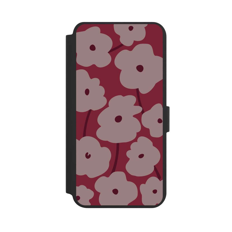 Galaxy S24 + NIVOflip Minimalistic Flowers Bordeaux
