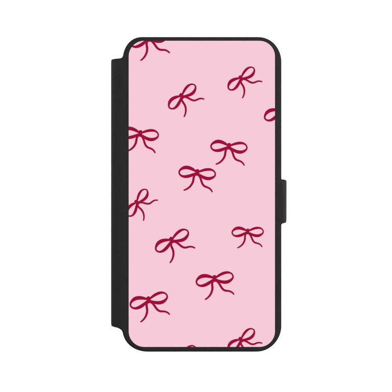 Galaxy S24 + NIVOflip Bows Red Pink Pattern