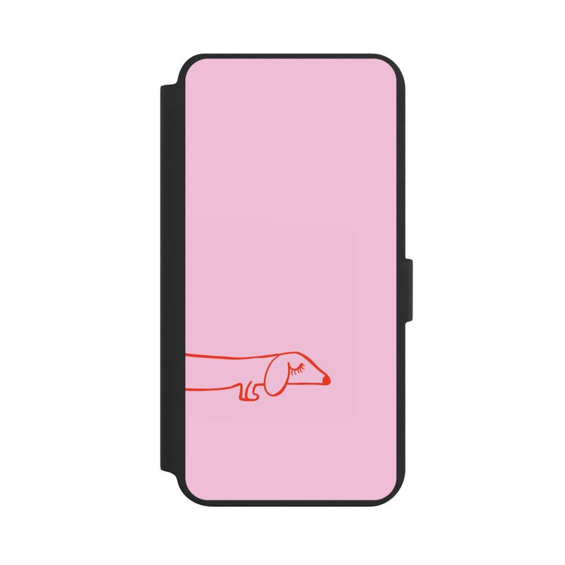Galaxy S24 + NIVOflip Dachshund Illustration Pink