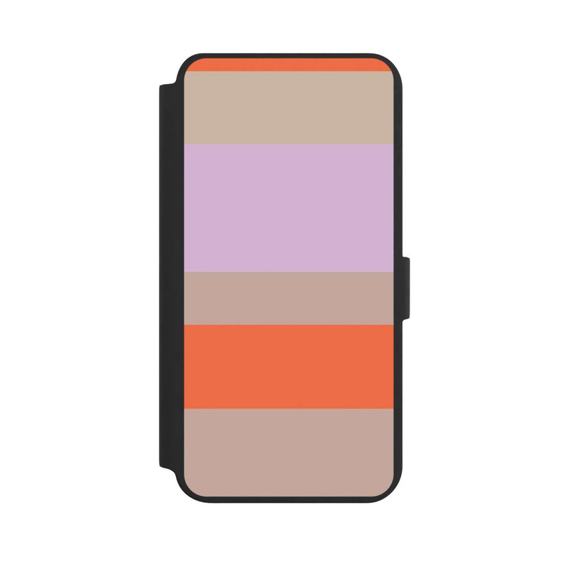 Galaxy S24 + NIVOflip Moca Lila Orange Stripes