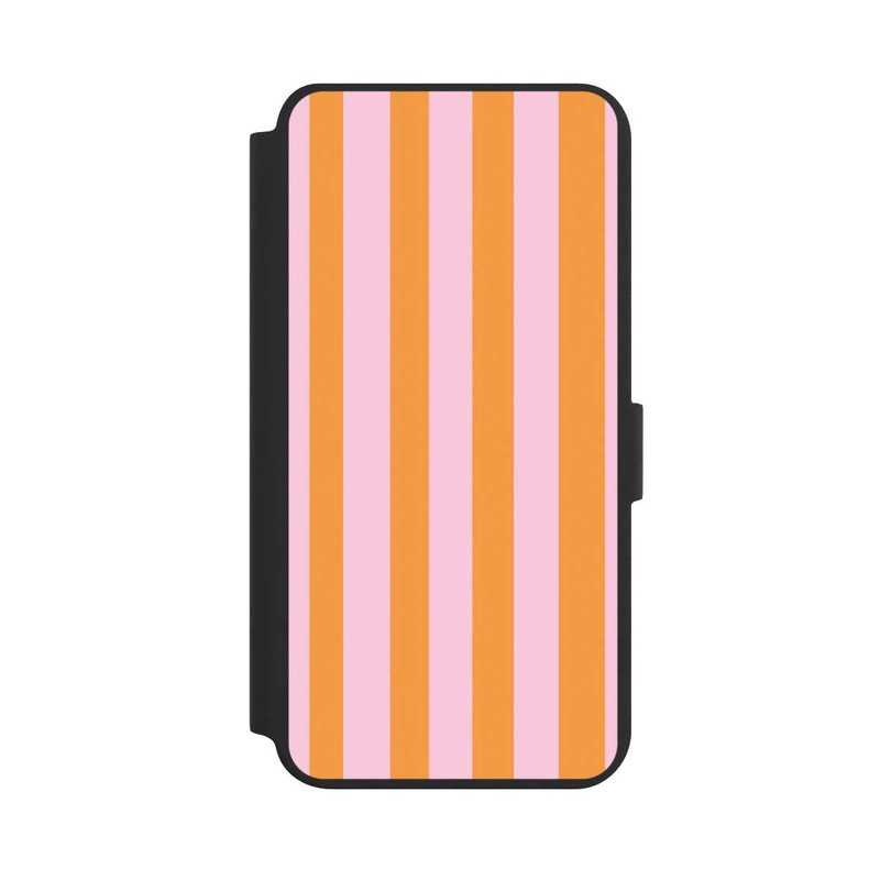 Galaxy S24 + NIVOflip Orange And Pink Stripes
