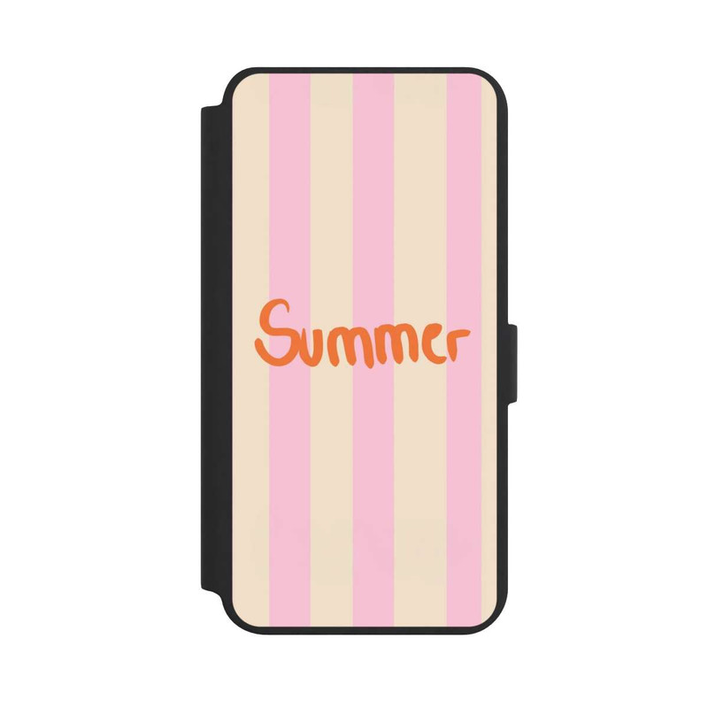 Galaxy S24 + NIVOflip Summer Pink And Orange Stripes
