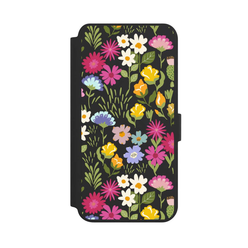 Galaxy S24 + NIVOflip Bunte Sommerblumen Transparent