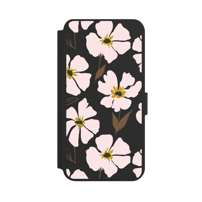 Galaxy S24 + NIVOflip Simple Pastell Flowers Rose Transparent