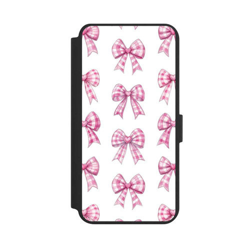 Samsung Galaxy S24+ NIVOflip Pink Gingham Hearts and Bows with AI