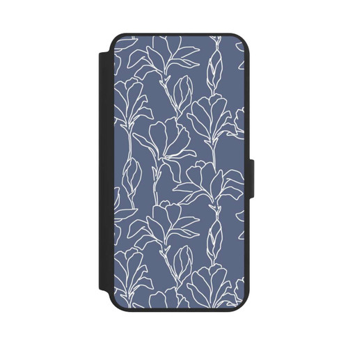 Samsung Galaxy S24+ NIVOflip Flower Silhouettes on Blue