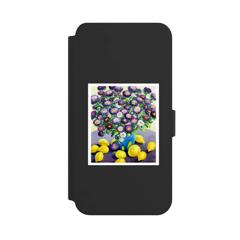Galaxy S24 + NIVOflip Purple Asters and Lemons by Christopher Ryland