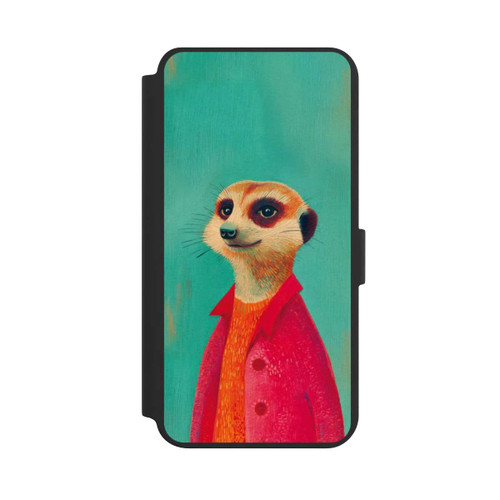 Samsung Galaxy S24+ NIVOflip Erdmännchen Grün Illustration