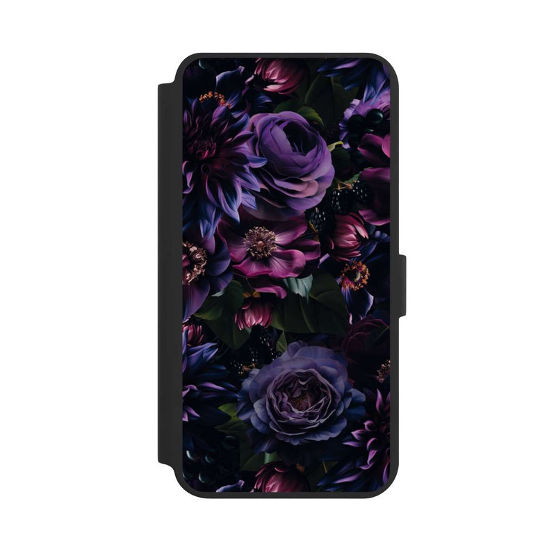 Galaxy S24 + NIVOflip Dark Purple Flowers