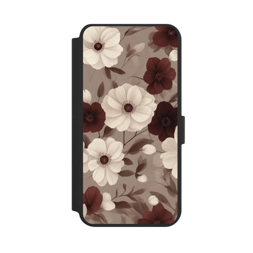 Samsung Galaxy S24+ NIVOflip Negative Flower Bordeaux White with AI
