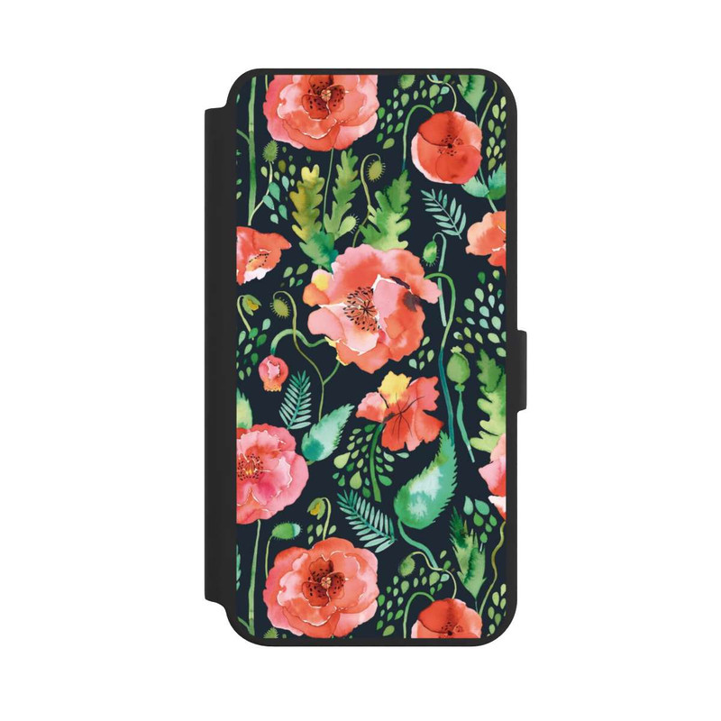 Galaxy S24 + NIVOflip Mohnblumen Dunkle Wildnis