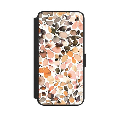 Samsung Galaxy S24+ NIVOflip Eukalyptus Aquarellblätter Dunkelbraun Herbst